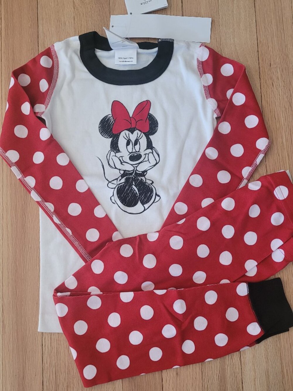 New Hanna Andersson Disney Minnie Mouse PJs Pajamas Long Johns - Size 110 / 5